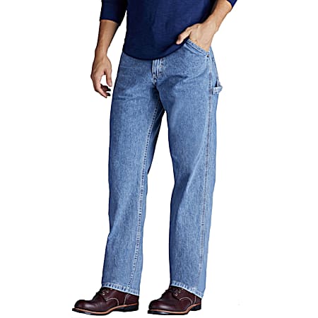 Men's Retro Stone Straight Leg Carpenter Jeans