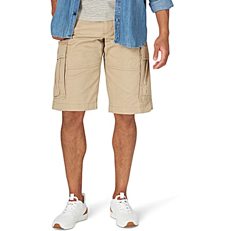 Men's Extreme Motion Carolina Buff Regular Fit Cotton Blend Cargo Shorts