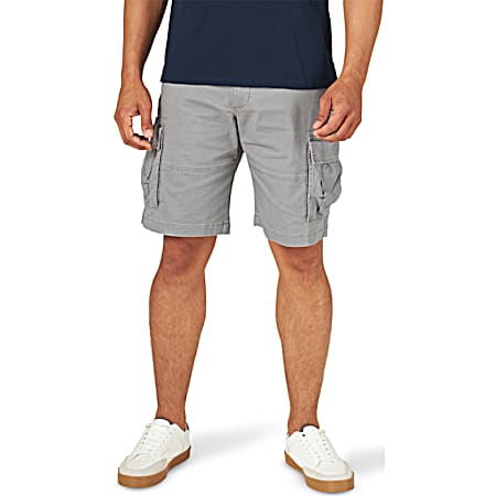 Men's Extreme Motion Carolina Grey Regular Fit Cotton Blend Cargo Shorts