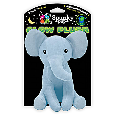 Large Glow Plush Elephant Dog Toy