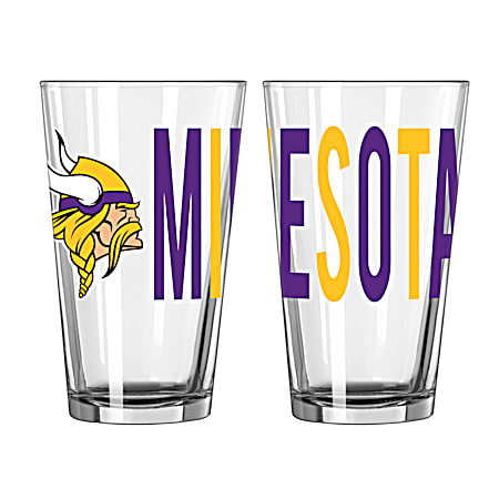 Minnesota Vikings 16 oz Game Day Pint Glass