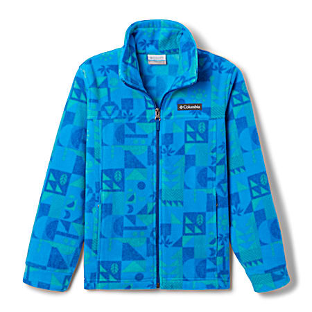 Toddler's Zing III Bright Aqua Full Zip Long Sleeve Fleece Jacket