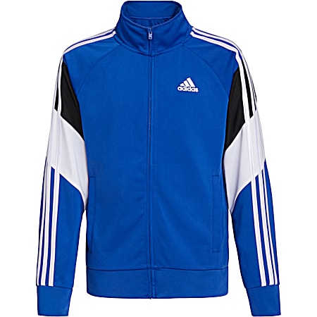 Boys' Icons Blue Full Zip Tricot Polyester Jacket