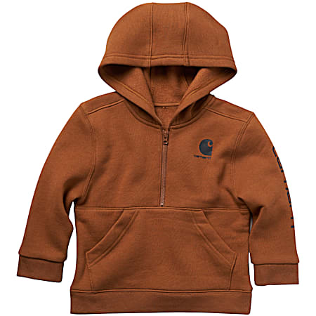 Infants' Logo Graphic Hooded Long Sleeve 1/2 Zip Sweatshirt