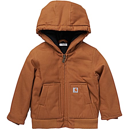 Toddlers' Carhartt Brown Insulated Canvas Jacket