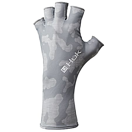 Huk Men's Pursuit Overcast Grey Sun Gloves