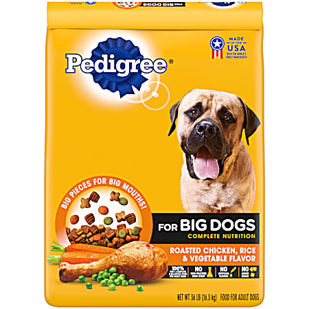 Pedigree Big Dogs Adult  Roasted Chicken, Rice & Vegetable Flavor Dry Dog Food