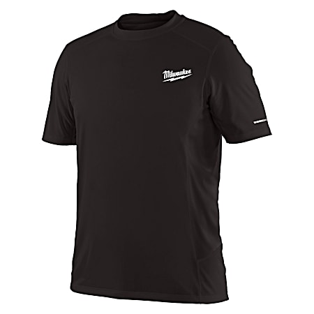 Men's WORKSKIN Black Lightweight Performance Crew Neck Short Sleeve Shirt