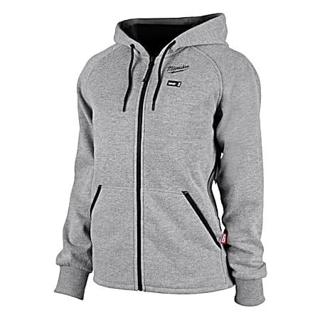 M12 Gray Heated Women's Full Zip Jacket w/Hood