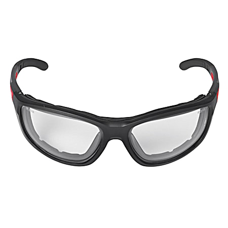 Clear Performance Safety Glasses w/ Gasket - Fog-Free Lenses