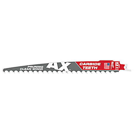 9 in AX SAWZALL Blade w/ Carbide Teeth for Pruning Clean Wood  - 1 Pk