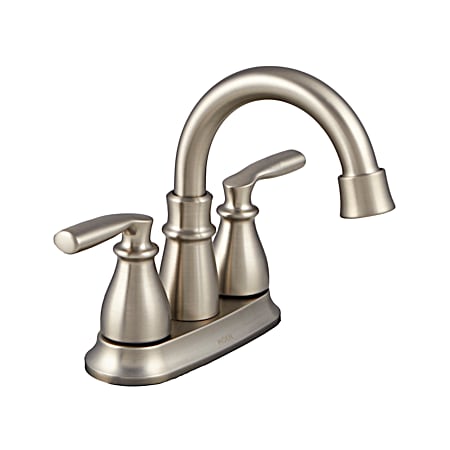 Moen Hilliard Spot Resist Brushed Nickel Two-Handle High Arc Bathroom Faucet