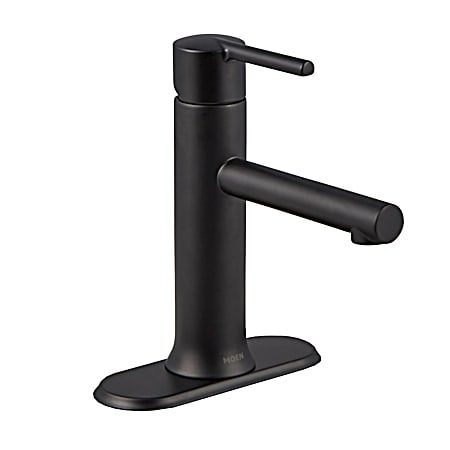 Moen Arlys Matte Black One-Handle Low Arc Low Profile Bathroom Faucet