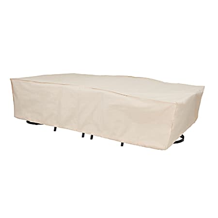 30 in Taupe Rectangle Patio Set Cover