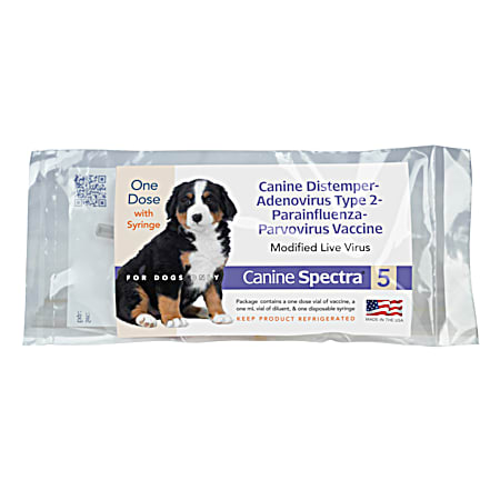 Canine Spectra 5 Vaccine for Puppies - 1 Dose
