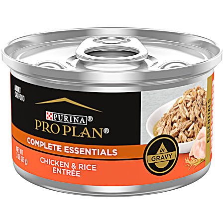 Purina Pro Plan Essentials Chicken & Rice Entree in Gravy Wet Cat Food