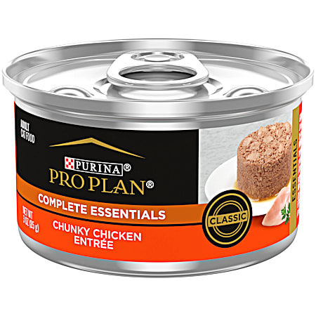 Purina Pro Plan Essentials Chunky Chicken Entrée Wet Cat Food