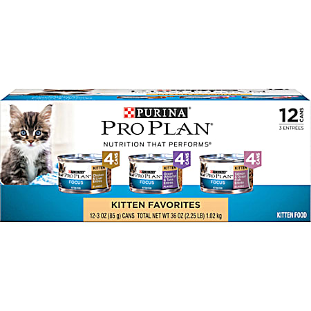 Purina Pro Plan Development Kitten Variety Pack Wet Food - 12 Pk