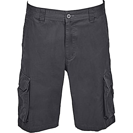 Field & Forest Men's Charcoal Fashion Basic Cotton Cargo Shorts