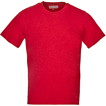 Men's Premium Chili Crew Neck Short Sleeve Cotton Slub T-Shirt