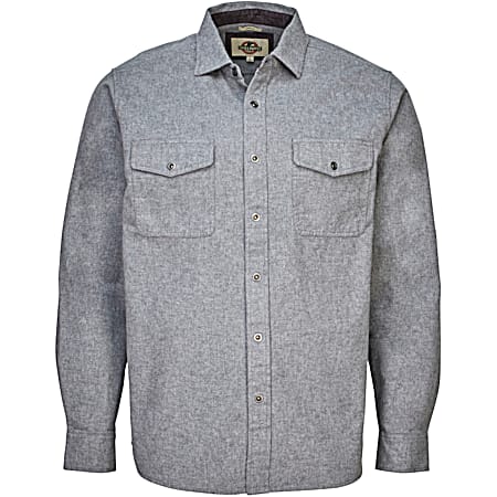 Men's HWY8 Snap Front Long Sleeve Shirt/Jacket w/Chest Pockets