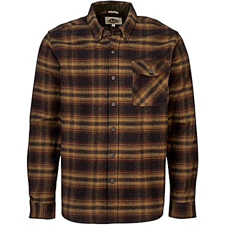 Men's Legend Plaid Button Front Long Sleeve Flannel Shirt