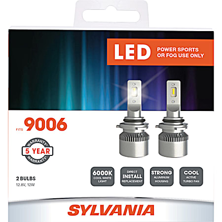 Fog & Powersport 9006 White LED Bulb - 2 Pk
