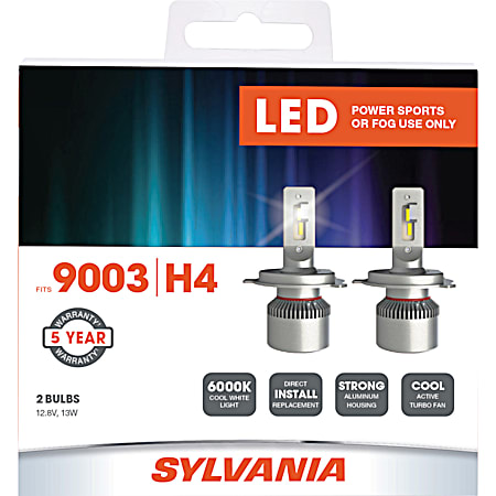 Fog & Powersport 9003 White LED Bulb - 2 Pk