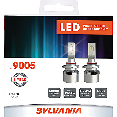 Fog & Powersport 9005 White LED Bulb - 2 Pk