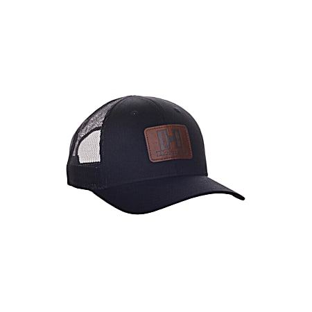 Adult Hornady Leather Patch Logo 6-Panel Mesh Back Cap