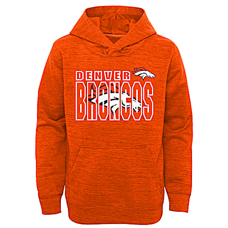 Youth Denver Broncos Orange Team Graphic Long Sleeve Hoodie
