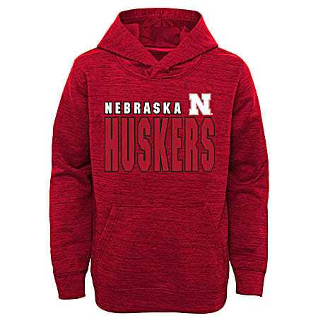 Youth Nebraska Cornhuskers Red Team Graphic Long Sleeve Hoodie
