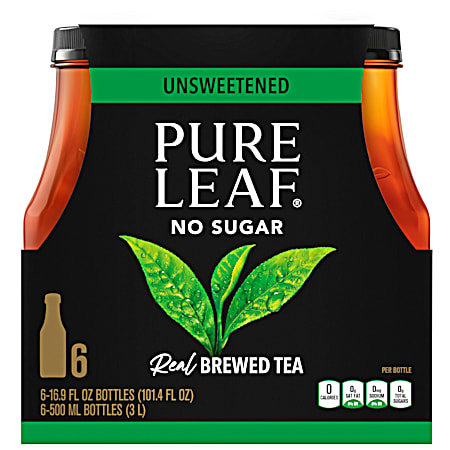 16.9 oz Unsweetened Brewed Tea - 6 Pk