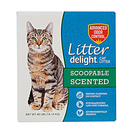 Litter Delight Odor Control Scoopable Clay Litter w/ Baking Soda Cat Litter