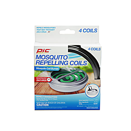 Mosquito Repelling Coils w/ Burner - 4 Ct