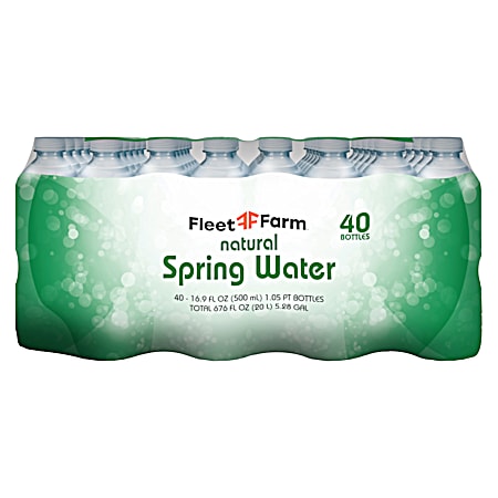 Fleet Farm 16.9 oz Bottled Natural Spring Water - 40 Pk