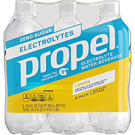 16.9 oz Lemon Water w/ Electrolytes - 6 Pk