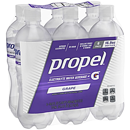 16.9 oz Grape Water w/ Electrolytes - 6 Pk