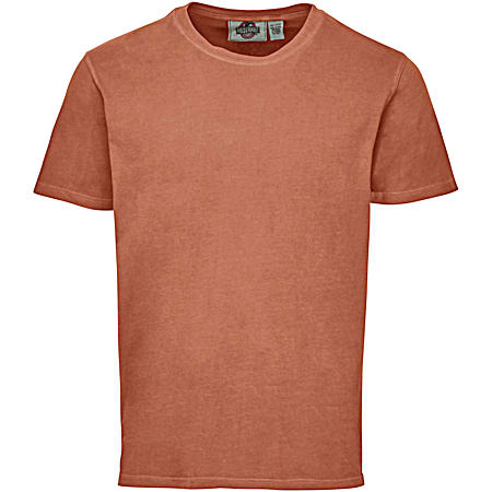 Men's Spice Pigment-Dyed Crew Neck Short Sleeve T-Shirt