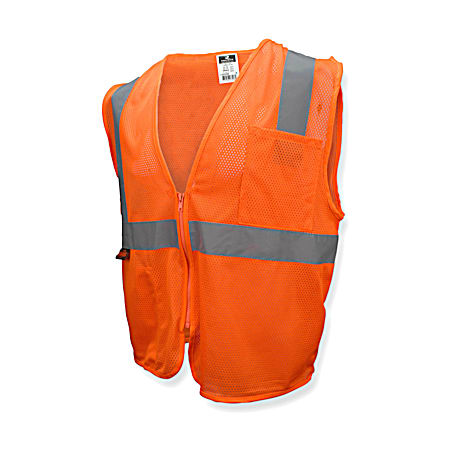Economy Type R Class 2 Mesh Safety Vest with Zipper