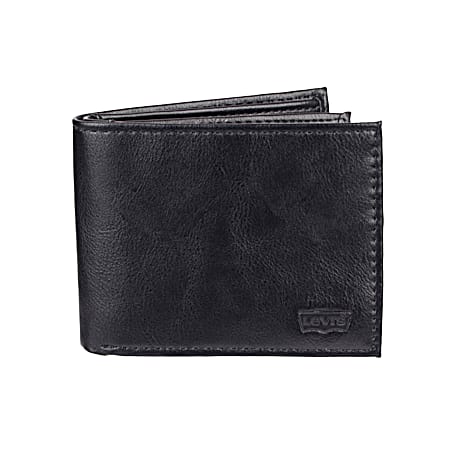 Levi's Men's Black RFID-Blocking Extra Capacity Slimfold Wallet