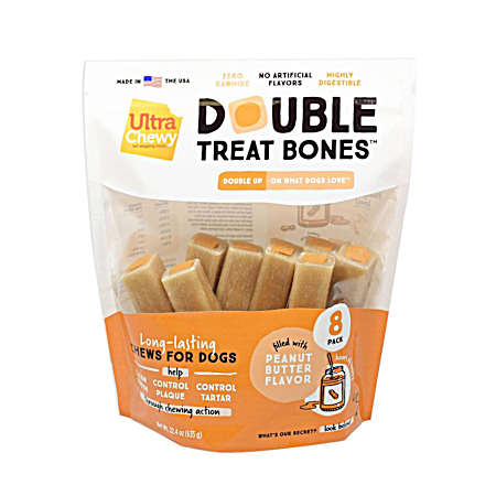 Ultra Chewy Double Treat Peanut Butter Bones Dog Treats