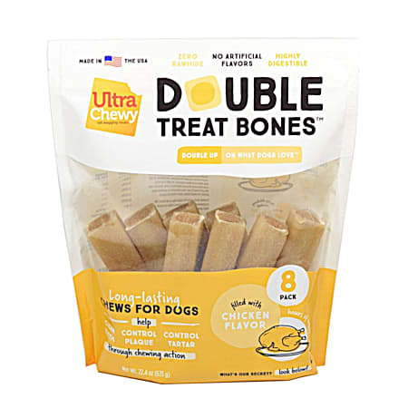 Ultra Chewy Double Treat Chicken Bones Dog Treats