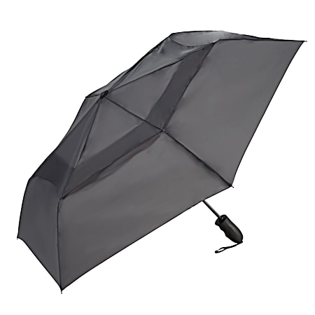 ShedRain Windjammer Charcoal Vented Auto Open/Auto Close Compact Umbrella