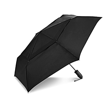 Windjammer Black Vented Auto Open/Auto Close Compact Umbrella