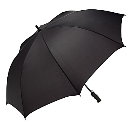 Black Auto Open Golf Umbrella w/ EVA Cushion Grip