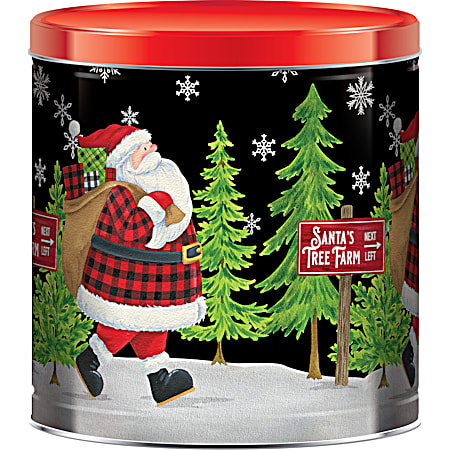 Santa's Tree Farm 3 Flavors Popcorn Tin