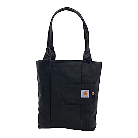 Black Vertical Open Tote