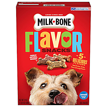 24 oz Small Assorted Flavor Snacks Dog Treats