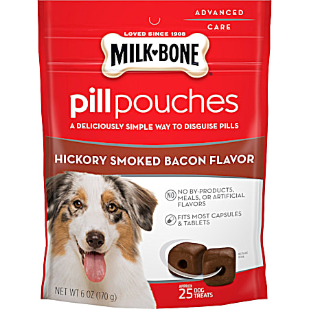 6 oz Pill Pouches w/ Hickory Smoked Bacon Flavor Dog Treats